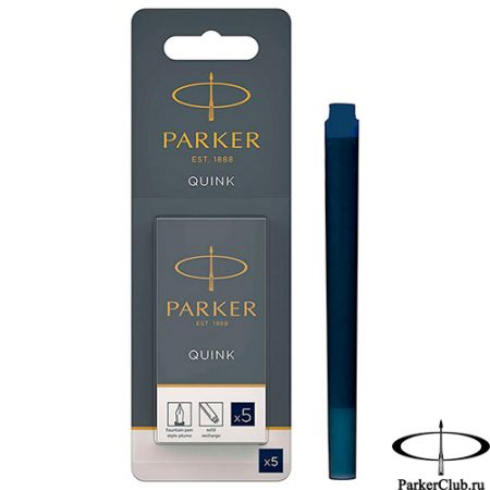 Темно-синие картриджи с чернилами Parker (Паркер) Long Blue ink 5 шт в блистере
